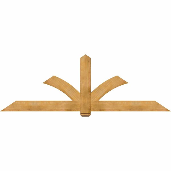 Ekena Millwork Redmond Rough Sawn Timber Gable Bracket, Western Red Cedar, 96"W x 32"H x 2"D x 6"F, 8/12 Pitch GBW096X32X0206RED00RWR - main